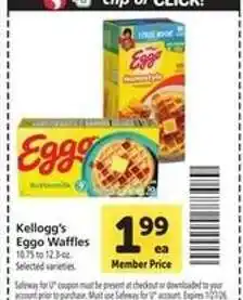 Safeway Kellogg's Eggo Waffles offer