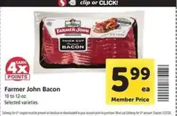 Safeway Farmer John Bacon offer
