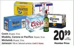 Safeway Coors, Modelo, Corona, Pacifico, Michelob, Jameson offer