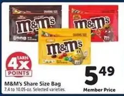 Safeway M&M's Share Size Bag offer