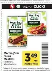 Safeway MorningStar Farms Meatless offer