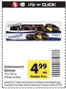 Safeway Entenmann's Donuts offer