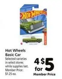 Safeway Hot Wheels Basic Car offer
