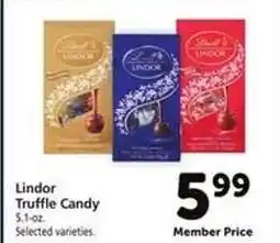 Safeway Lindor Truffle Candy offer