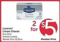 Safeway Lucerne Cream Cheese offer