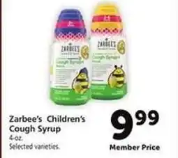 Safeway Zarbee's Children's Cough Syrup offer