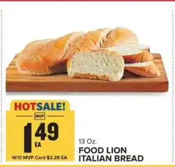 Food Lion FOOD LION ITALIAN BREAD offer