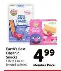 Safeway Earth's Best Organic Snacks offer