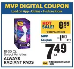 Food Lion ALWAYS RADIANT PADS offer