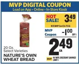 Food Lion Nature’s Own Wheat Bread offer