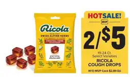 Food Lion Ricola Cough Drops offer