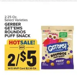 Food Lion GERBER GET’EMS ROUNDOS PUFF SNACK offer