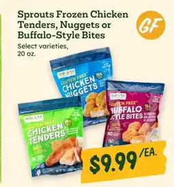 Sprouts Farmers Market Sprouts Frozen Chicken Tenders, Nuggets or Buffalo-Style Bites offer