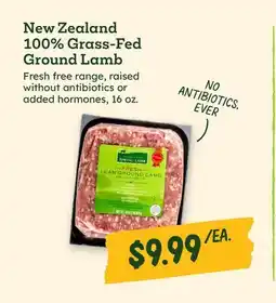 Sprouts Farmers Market New Zealand 100% Grass-Fed Ground Lamb offer