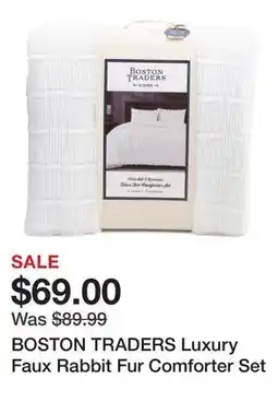 Marshalls BOSTON TRADERS Luxury Faux Rabbit Fur Comforter Set offer