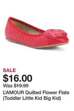 Marshalls L'AMOUR Quilted Flower Flats (Toddler Little Kid Big Kid) offer