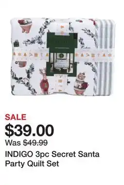 Marshalls INDIGO 3pc Secret Santa Party Quilt Set offer