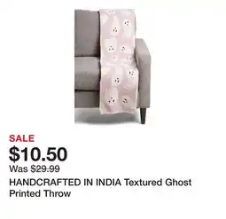 Marshalls HANDCRAFTED IN INDIA Textured Ghost Printed Throw offer