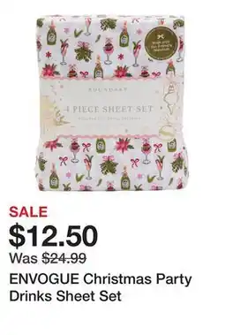 Marshalls ENVOGUE Christmas Party Drinks Sheet Set offer