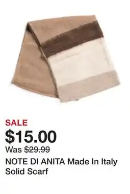 Marshalls NOTE DI ANITA Made In Italy Solid Scarf offer