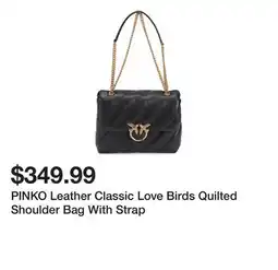 Marshalls PINKO Leather Classic Love Birds Quilted Shoulder Bag With Strap offer