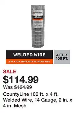 Tractor Supply Company CountyLine 100 ft. x 4 ft. Welded Wire, 14 Gauge, 2 in. x 4 in. Mesh offer