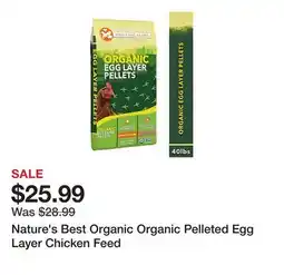 Tractor Supply Company Nature's Best Organic Organic Pelleted Egg Layer Chicken Feed offer