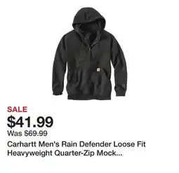 Tractor Supply Company Carhartt Men's Rain Defender Loose Fit Heavyweight Quarter-Zip Mock Hoodie offer