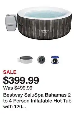 Tractor Supply Company Bestway SaluSpa Bahamas 2 to 4 Person Inflatable Hot Tub with 120 Airjets & Energysense Cover offer
