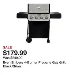 Tractor Supply Company Even Embers 4-Burner Propane Gas Grill, Black/Silver offer