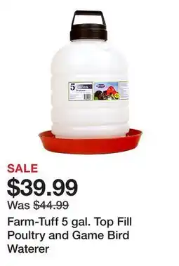 Tractor Supply Company Farm-Tuff 5 gal. Top Fill Poultry and Game Bird Waterer offer