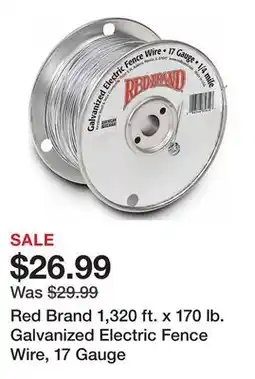 Tractor Supply Company Red Brand 1,320 ft. x 170 lb. Galvanized Electric Fence Wire, 17 Gauge offer