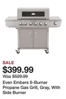 Tractor Supply Company Even Embers 6-Burner Propane Gas Grill, Gray, With Side Burner offer