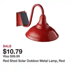 Tractor Supply Company Red Shed Solar Outdoor Metal Lamp, Red offer