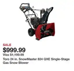Tractor Supply Company Toro 24 in. SnowMaster 824 QXE Single-Stage Gas Snow Blower offer