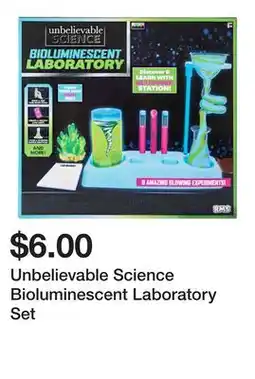Five Below Unbelievable Science Bioluminescent Laboratory Set offer
