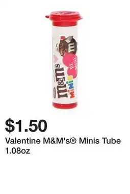 Five Below Valentine M&M's Minis Tube 1.08oz offer