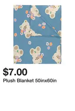 Five Below Plush Blanket 50inx60in offer