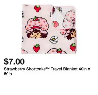 Five Below Strawberry Shortcake Travel Blanket 40in x 50in offer
