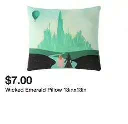 Five Below Wicked Emerald Pillow 13inx13in offer