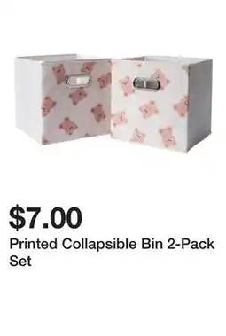 Five Below Printed Collapsible Bin 2-Pack Set offer