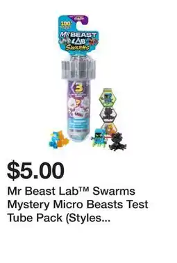 Five Below Mr Beast Lab Swarms Mystery Micro Beasts Test Tube Pack (Styles May Vary) offer