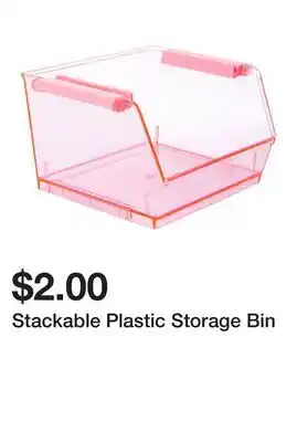 Five Below Stackable Plastic Storage Bin offer