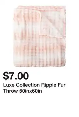 Five Below Luxe Collection Ripple Fur Throw 50inx60in offer