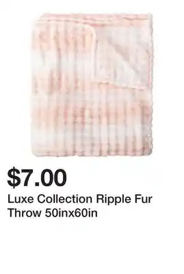 Five Below Luxe Collection Ripple Fur Throw 50inx60in offer