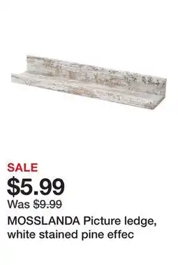 Ikea MOSSLANDA Picture ledge, white stained pine effec offer