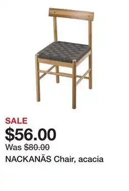 Ikea NACKANÄS Chair, acacia offer