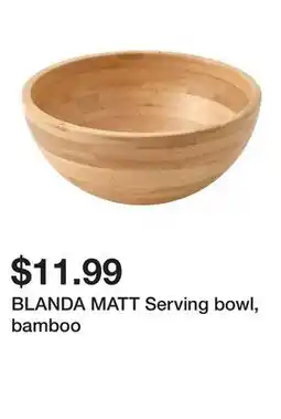 Ikea BLANDA MATT Serving bowl, bamboo offer