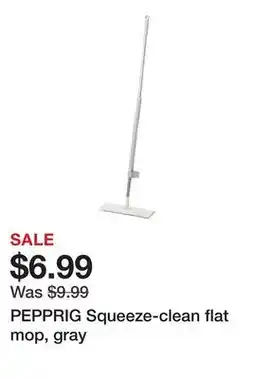 Ikea PEPPRIG Squeeze-clean flat mop, gray offer