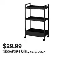 Ikea NISSAFORS Utility cart, black offer